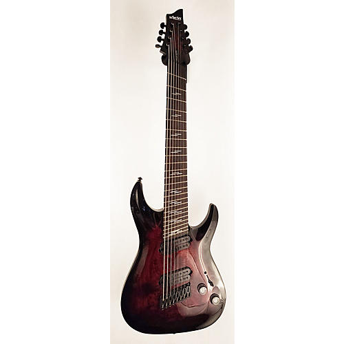Schecter Guitar Research Omen Elite 8 MS Solid Body Electric Guitar Red