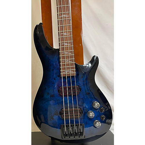Schecter Guitar Research Omen Elite Electric Bass Guitar See Through Blue Burst