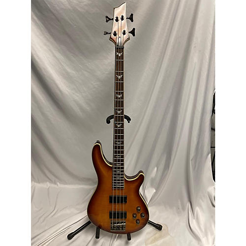 Schecter Guitar Research Omen Extreme 4 String Electric Bass Guitar Trans Amber