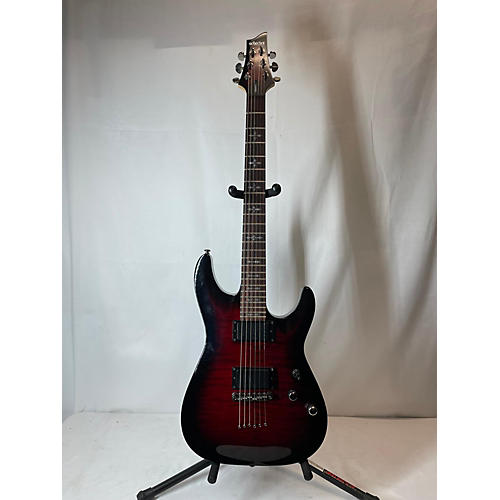Schecter Guitar Research Omen Extreme 6 Floyd Rose Solid Body Electric Guitar Crimson Red Trans