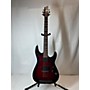 Used Schecter Guitar Research Omen Extreme 6 Floyd Rose Solid Body Electric Guitar Crimson Red Trans