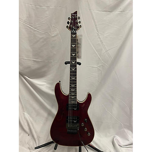 Schecter Guitar Research Omen Extreme 6 Floyd Rose Solid Body Electric Guitar Crimson Red Trans