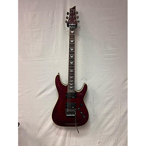 Schecter Guitar Research Omen Extreme 6 Floyd Rose Solid Body Electric Guitar burnt cherry