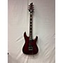 Used Schecter Guitar Research Omen Extreme 6 Floyd Rose Solid Body Electric Guitar burnt cherry