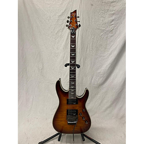 Schecter Guitar Research Omen Extreme 6 Floyd Rose Solid Body Electric Guitar Orange