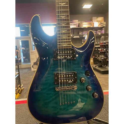 Schecter Guitar Research Omen Extreme 6 Solid Body Electric Guitar Blue Burst