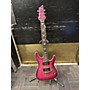 Used Schecter Guitar Research Omen Extreme 6 Solid Body Electric Guitar transparent pink