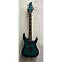 Used Schecter Guitar Research Omen Extreme 6 Solid Body Electric Guitar Blue Burst