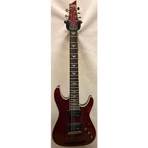 Schecter Guitar Research Omen Extreme 7 Solid Body Electric Guitar Crimson Red Trans