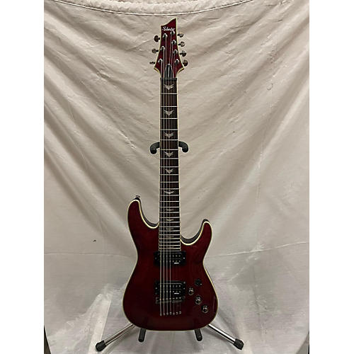 Schecter Guitar Research Omen Extreme-7 Solid Body Electric Guitar Trans Red