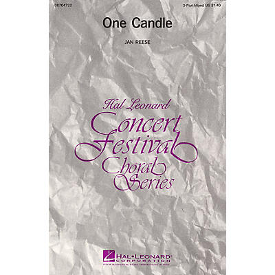 Hal Leonard One Candle 3-Part Mixed composed by Jan Reese