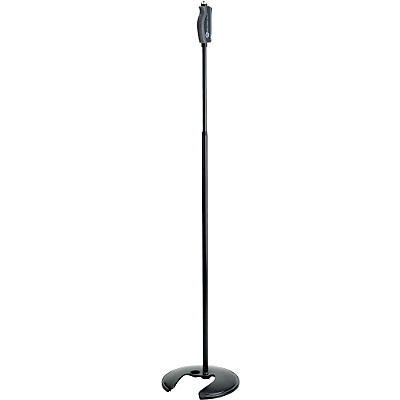 K&M One Hand Microphone Stand with Stackable Round Base