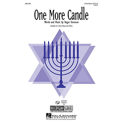Hal Leonard One More Candle 3-Part Mixed composed by Roger Emerson