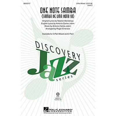 Hal Leonard One Note Samba 2-Part by Antonio Carlos Jobim Arranged by Roger Emerson