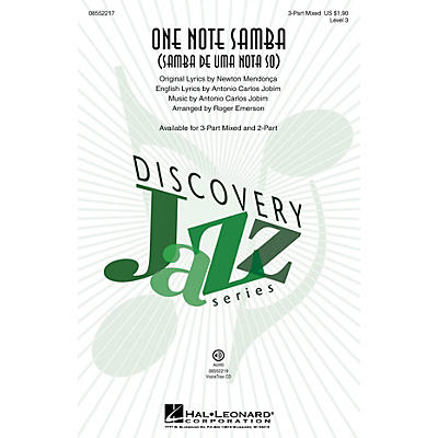 Hal Leonard One Note Samba (Samba de uma nota só) 3-Part Mixed by Antonio Carlos Jobim arranged by Roger Emerson