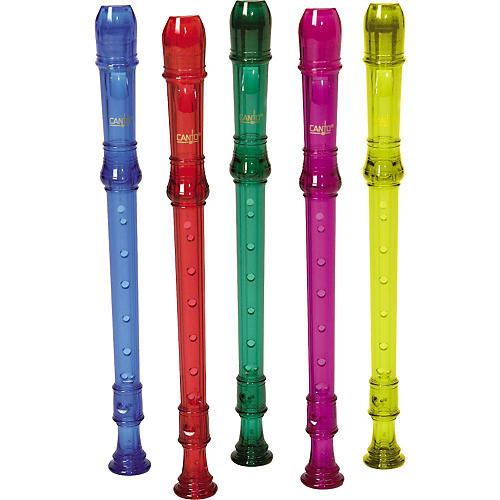 Canto One-Piece Translucent Soprano Recorder with Baroque Fingering Transparent Green