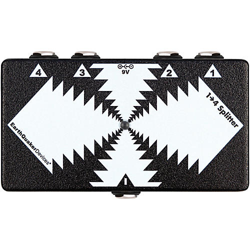 EarthQuaker Devices One to Four Splitter Black and White