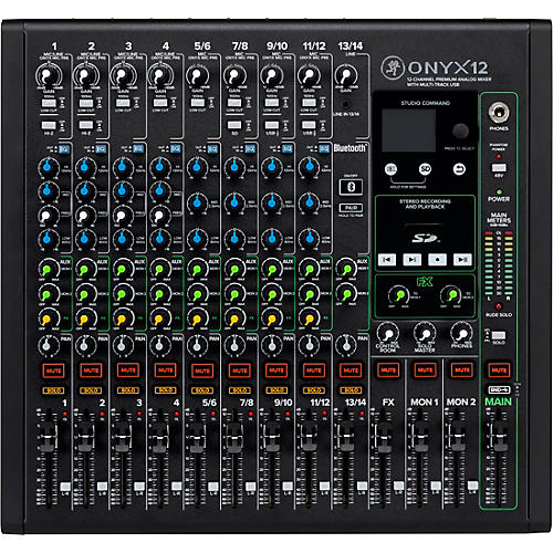 Mackie Onyx12 12-Channel Premium Analog Mixer With Multi-Track USB and Bluetooth Condition 2 - Blemished  197881106935