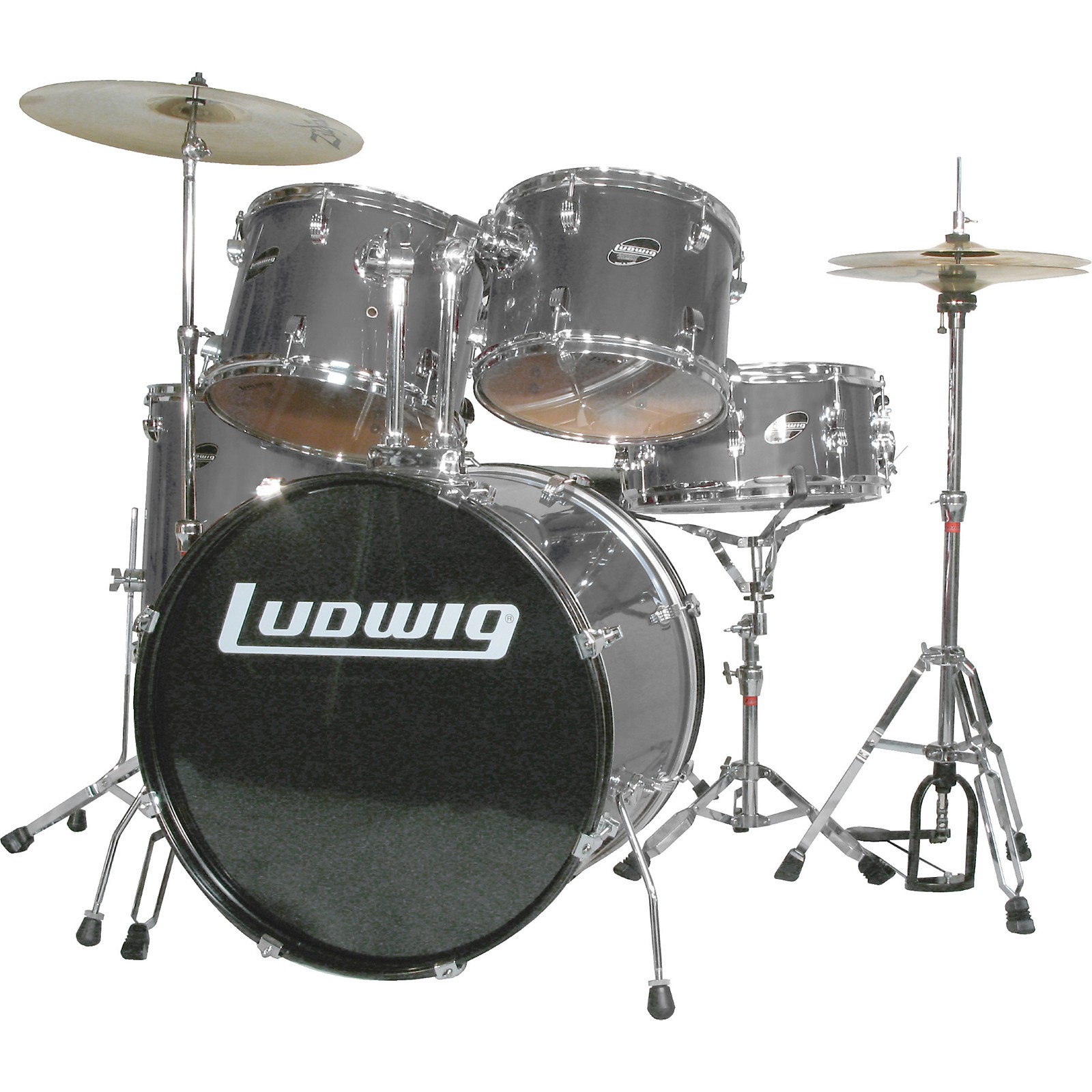Open Box Ludwig Accent Combo 5piece Drum Set Silver Musician's Friend