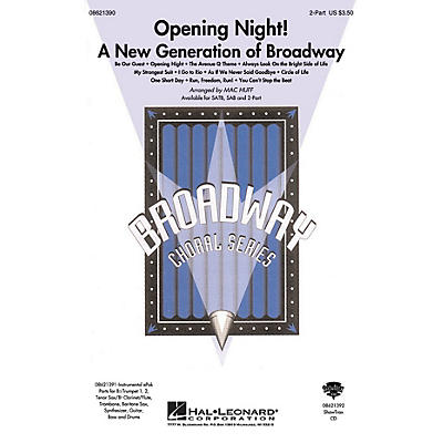 Hal Leonard Opening Night (A New Generation of Broadway) 2-Part arranged by Mac Huff