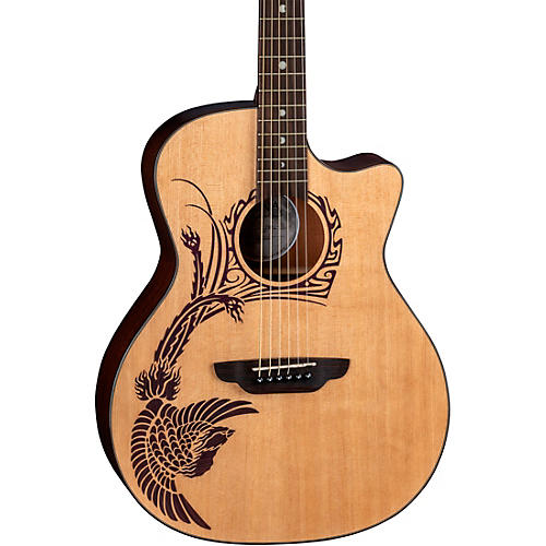 Luna Guitars Oracle Phoenix Grand Concert Acoustic-Electric Guitar Natural