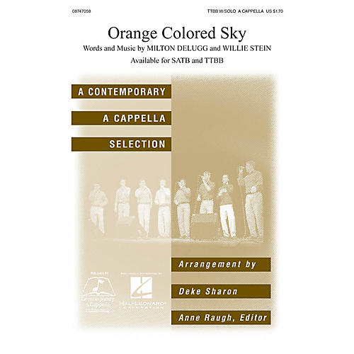 Hal Leonard Orange Colored Sky TTBB A Cappella arranged by Deke Sharon