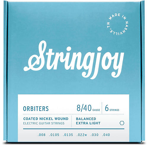 Stringjoy Orbiters Coated Nickel Wound Electric Guitar Strings 8 - 40