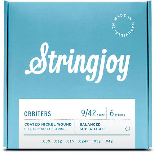 Stringjoy Orbiters Coated Nickel Wound Electric Guitar Strings 9 - 42