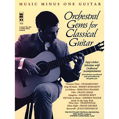 Music Minus One Orchestral Gems for Classical Guitar Music Minus One Series Softcover with CD