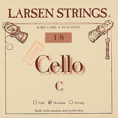Larsen Strings Original Cello C String 1/8 Size, Medium Tungsten, Ball End