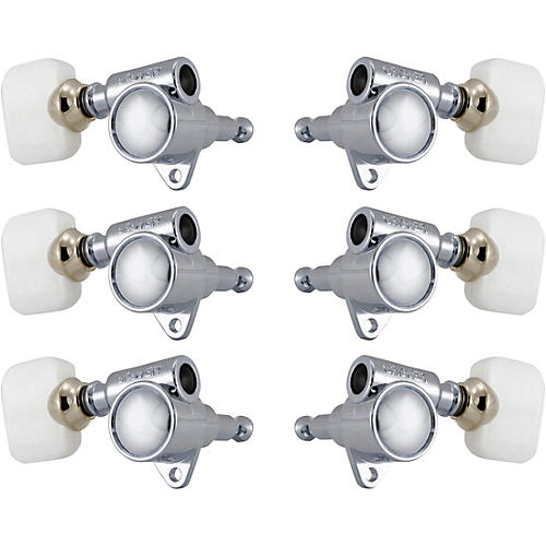 Grover Original Milk Bottle Style Rotomatics 103 Series Pearloid Button Tuning Machines Chrome