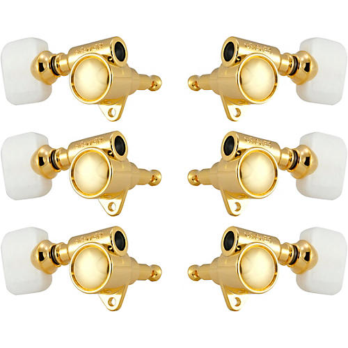 Grover Original Milk Bottle Style Rotomatics 103 Series Pearloid Button Tuning Machines Gold