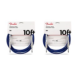 Original Series Straight to Straight Instrument Cable, 2-Pack 10 ft. Daytona Blue