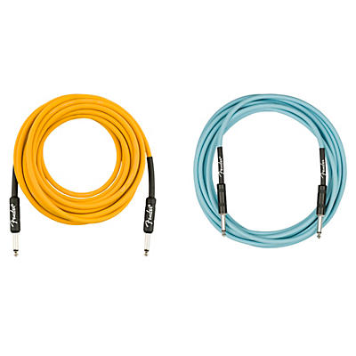 Fender Original Series Straight to Straight Limited-Edition Instrument Cable - Butterscotch Blonde and Sonic Blue 2-Pack