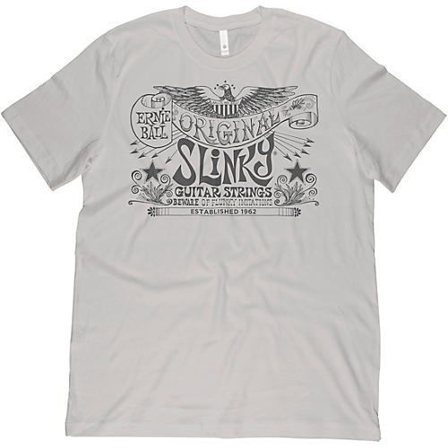 Ernie Ball Original Slinky Silver T-Shirt Medium Silver/Grey