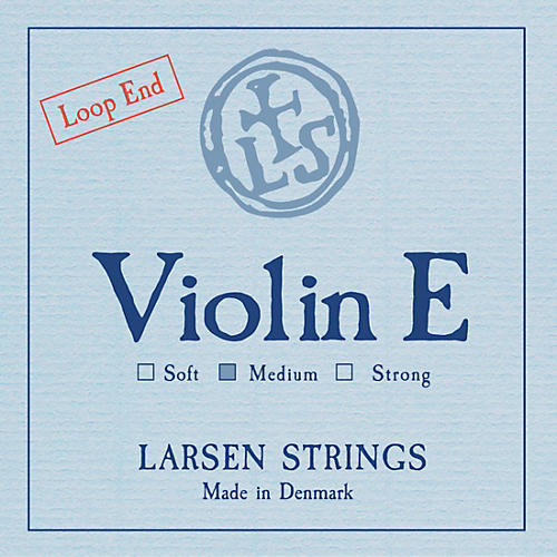 Larsen Strings Original Violin E String 4/4 Size Carbon Steel, Medium Gauge, Loop End