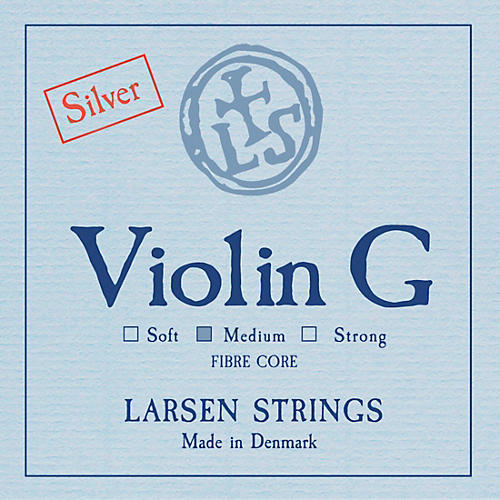 Larsen Strings Original Violin G String 4/4 Size Silver Wound, Medium Gauge, Ball End