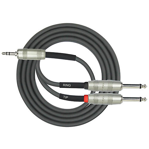 Original Y-Cable 3.5mm TRS Plug - 2 x 1/4 in. Mono Plug (Tip/Ring)
