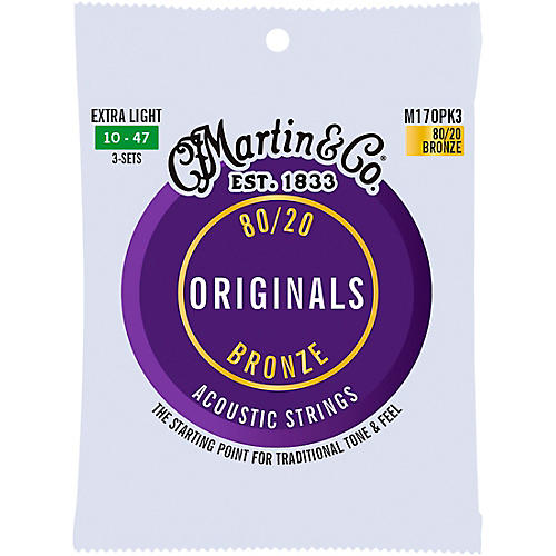 Martin Originals 80/20 Bronze 3-Pack Extra Light (10-47)