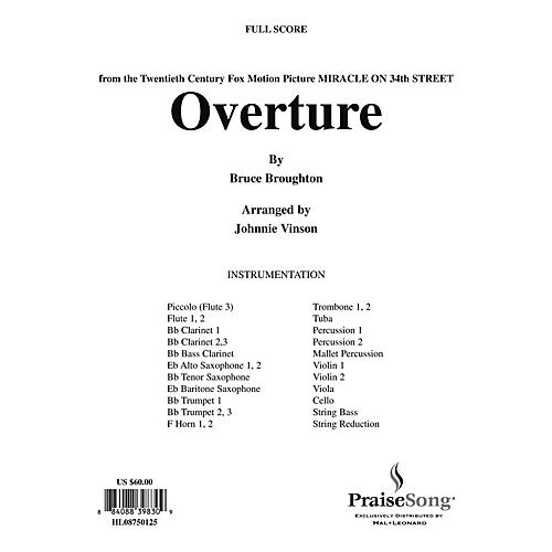 Overture to Miracle on 34th Street (Church Orchestra) Score & Parts arranged by Johnnie Vinson