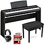 Yamaha P-125 Digital Piano Keyboard Package Black Home Package