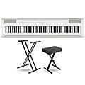 Yamaha P-125 Digital Piano Keyboard Package Black Home PackageWhite Essentials Package