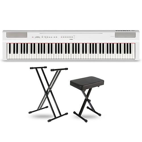 Yamaha P-125A Digital Piano Keyboard Package White Essentials Package