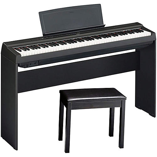 P-125BLB Digital Piano With Wooden Stand and Bench