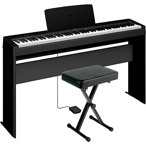Yamaha P-143LXB 88-Key Digital Piano Bundle with Stand and Bench