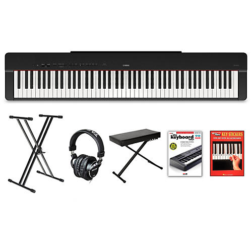 Yamaha P-525 88-key Digital Piano with Speakers Home Bundle - Black