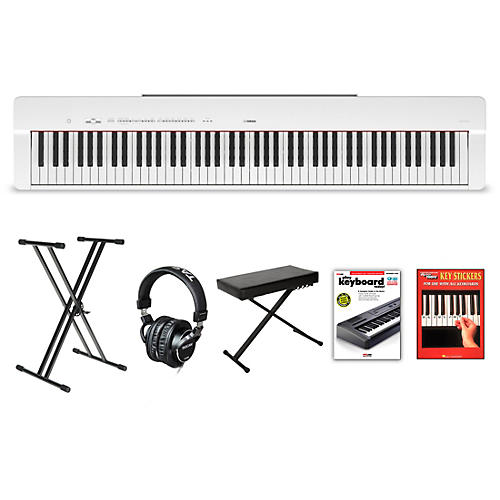 Yamaha P-225 88-Key Digital Piano White Beginner Package