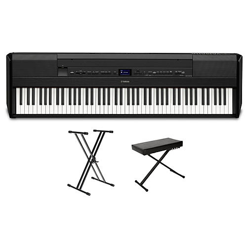 Yamaha P-525 88-Key Digital Piano Package Black Essentials Package