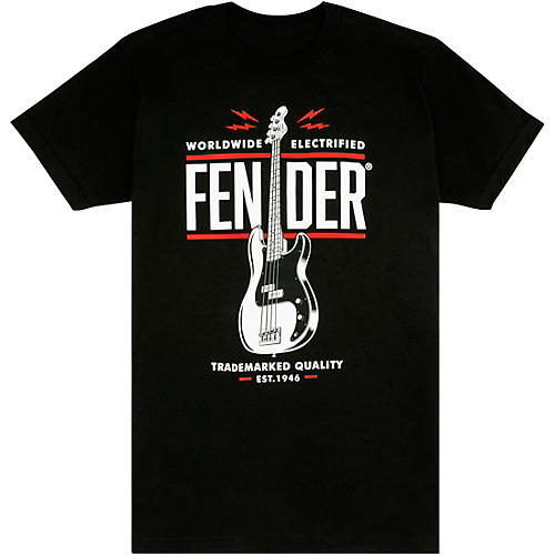 Fender P Bass T-Shirt X Large Black