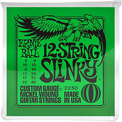 Ernie Ball P02230 Nickel 12-String Slinky Electric Guitar Strings 8-40